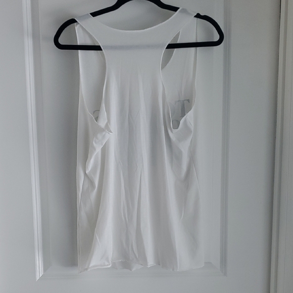White Sleeveless Tank Top Classic Style - Picture 2 of 3
